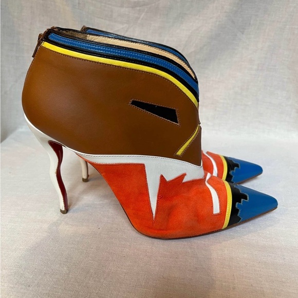 Christian Louboutin Rare Multicolor Tribalou Ankle Boots – Collector’s Piece - Picture 4 of 7
